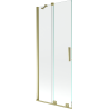 Mexen Velar dvojkrídlový sprchový paraván 80 x 150 cm, transparentný, zlatý kartáčovaný - 896-080-000-01-55