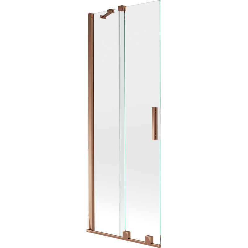 Mexen Velar dvojkrídlová posuvná sprchová zástena 70 x 150 cm, transparentná, ružové zlato - 896-070-000-01-60