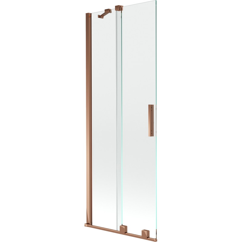Mexen Velar posuvná vaňová zástenka 2-krídlová 70 x 150 cm, transparentná, ružové zlato - 896-070-000-01-60
