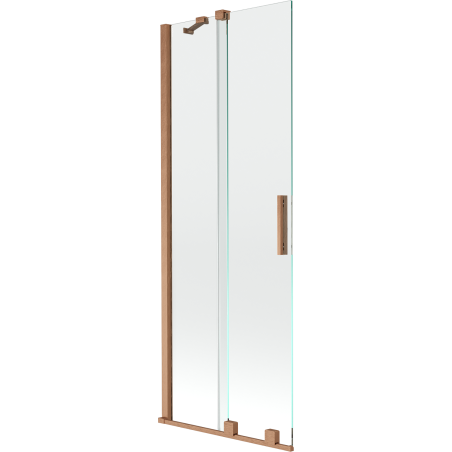 Mexen Velar sprchová zástena, 2-krídlová posuvná 70 x 150 cm, transparentná, brúsená meď - 896-070-000-01-65