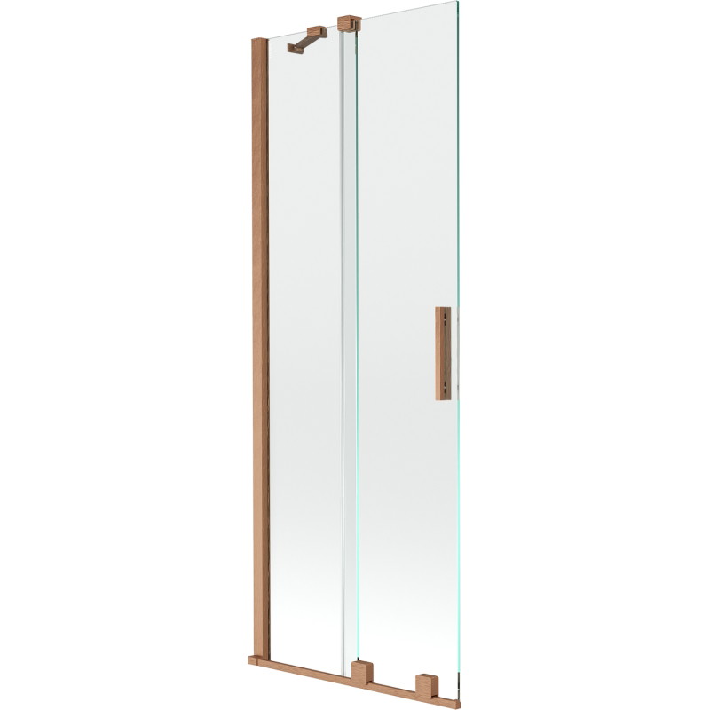 Mexen Velar posuvná vaňová zástena, 2-krídlová, 75 x 150 cm, transparentná, brúsená meď - 896-075-000-01-65