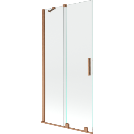Mexen Velar vaňová zástena 2-krídlová posuvná 90 x 150 cm, transparentná, brúsená meď - 896-090-000-01-65