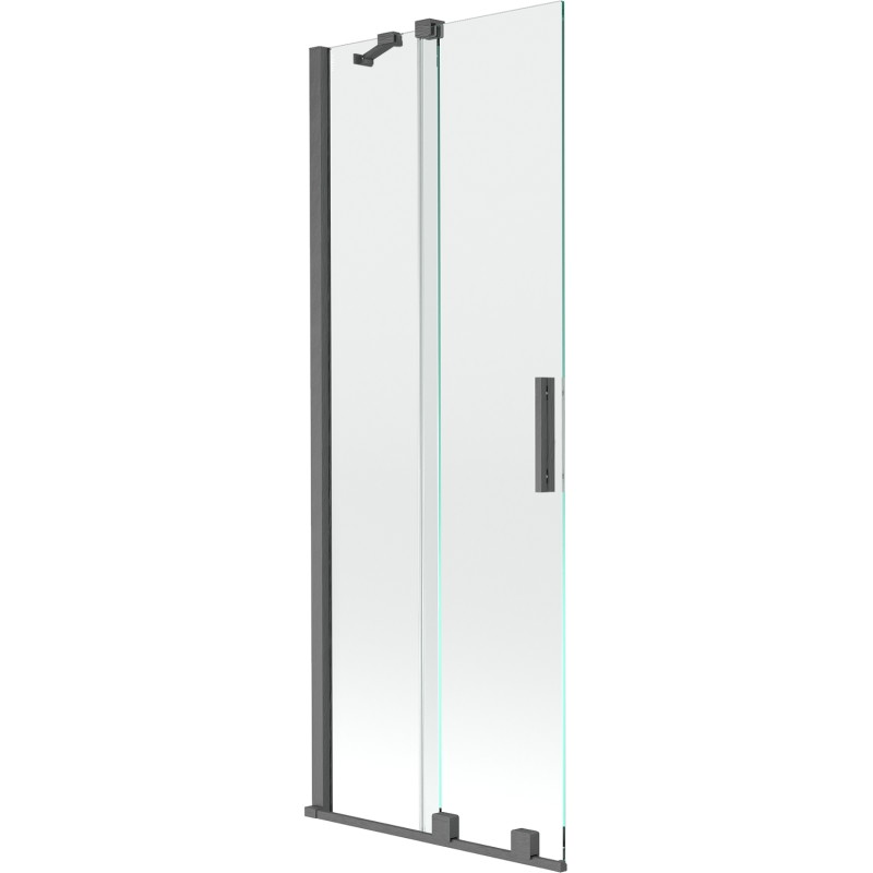 Mexen Velar sprchová zástena dvojdielna zasúvacia 70 x 150 cm, transparentná, gun gray brúsený - 896-070-000-01-66