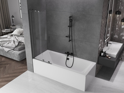 Mexen Velar dvojkrídlový sprchový paraván 70 x 150 cm, transparentný, brúsený gun gray - 896-070-000-01-66