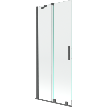 Mexen Velar dvojkrídlové kúpacie steny odsuvné 85 x 150 cm, transparentné, brúsené gun gray - 896-085-000-01-66
