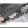 Mexen Velar vaňová zástenna 2-krídlová posuvná 110 x 150 cm, transparentná, gun gray brúsená - 896-110-000-01-66