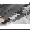 Mexen Velar vaňová zástenová paraván 2-dielny zasúvací 120 x 150 cm, transparentný, brúsená gun gray - 896-120-000-01-66