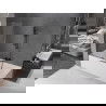Mexen Velar vaňová zástenová paraván 2-dielny zasúvací 120 x 150 cm, transparentný, brúsená gun gray - 896-120-000-01-66