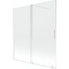 Mexen Velar 2-dverová posuvná vaňová zástena 150 x 150 cm, transparentná, biela - 896-150-000-01-20