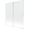 Mexen Velar vaňa so zástenou, 2-krídlová posuvná 150 x 150 cm, transparentná, biela - 896-150-000-01-20