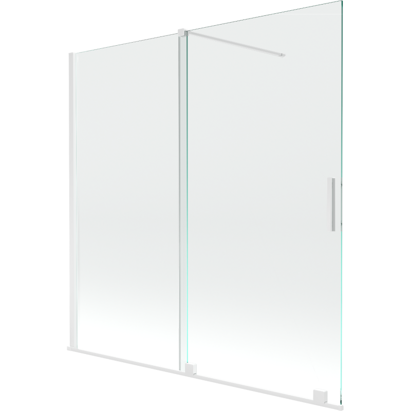 Mexen Velar dvojkrídlové posuvné sprchové dvere 160 x 150 cm, transparentné, biele - 896-160-000-01-20