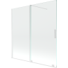 Mexen Velar dvojkrídlové sprchovacie dvere 160 x 150 cm, priehľadné, biele - 896-160-000-01-20