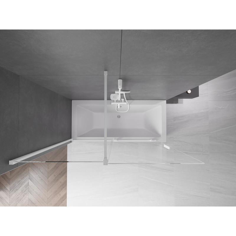 Mexen Velar dvojkrídlové sprchovacie dvere 160 x 150 cm, priehľadné, biele - 896-160-000-01-20