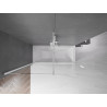 Mexen Velar posuvná vaňová zástenka s 2 krídlami 180 x 150 cm, transparentná, biela - 896-180-000-01-20