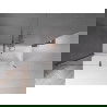 Mexen Velar paraván do vane, dvojkrídlový posuvný 160 x 150 cm, transparentný, ružové zlato - 896-160-000-01-60