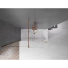 Mexen Velar 2-krídlové rozťahovacie vaňové zásteny 150 x 150 cm, transparentné, brúsená meď - 896-150-000-01-65