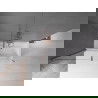 Mexen Velar vaňová zástena dvojkrídlová Posuvný 160 x 150 cm, Priehľadné, kefovaná meď - 896-160-000-01-65
