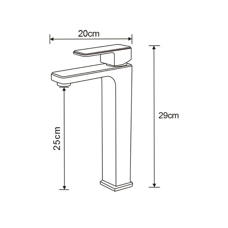 Mexen Cetus vysoká umývadlová batéria, zlatá - 744310-50