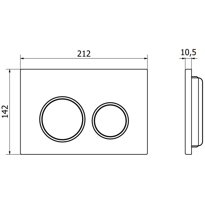 Mexen Fenix 07 XS splachovací tlačidlo, gun gray - 600766