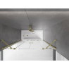 Mexen Velar Duo vaňový paraván 2-krídlový posuvný 160 x 150 cm, transparentný, zlatý brúsený - 896-160-000-02-55