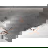 Mexen Velar Duo vaňová zástena dvojkrídlová Posuvný 140 x 150 cm, Priehľadné, Zlatoružová - 896-140-000-02-60