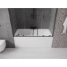 Mexen Velar Duo vaňová zástena dvojkrídlová Posuvný 160 x 150 cm, Priehľadné, gun gray kefovaný - 896-160-000-02-66