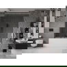 Mexen Velar Duo 2-krídlový posuvný vaňový paraván 160 x 150 cm, transparentný, brúsená gun gray - 896-160-000-02-66