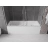 Mexen Velar Duo vaňový paraván 2-krídlový posuvný 180 x 150 cm, transparentný, chróm - 896-180-000-02-01