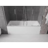 Mexen Velar Duo vaňový paraván 2-krídlový posuvný 180 x 150 cm, transparentný, chróm - 896-180-000-02-01