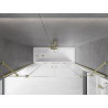 Mexen Velar Duo vaňová zástena 2-krídlová posuvná 170 x 150 cm, transparentná, zlatá kartáčovaná - 896-170-000-02-55