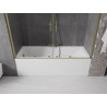 Mexen Velar Duo vaňová zástena 2-krídlová posuvná 170 x 150 cm, transparentná, zlatá kartáčovaná - 896-170-000-02-55