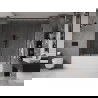 Mexen Velar Duo vaňová zástena dvojkrídlová Posuvný 180 x 150 cm, Priehľadné, gun gray kefovaný - 896-180-000-02-66