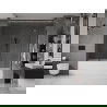 Mexen Velar Duo vaňová zástena dvojkrídlová Posuvný 180 x 150 cm, Priehľadné, gun gray kefovaný - 896-180-000-02-66