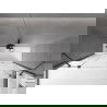 Mexen Velar Duo vaňová zástena dvojkrídlová Posuvný 180 x 150 cm, Priehľadné, gun gray kefovaný - 896-180-000-02-66