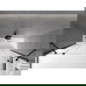 Mexen Velar Duo vaňová zástena 2-krídlová posuvná 180 x 150 cm, transparentná, čierna - 896-180-000-02-70