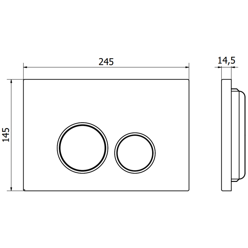 Mexen Fenix 05  splachovacie tlačidlo, biela matná - 600520