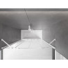 Mexen Velar Duo vaňová zástena, dvojdielna posuvná 150 x 150 cm, transparentná, biela - 896-150-000-02-20