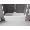 Mexen Velar Duo vaňový paraván 2-dverový posuvný 180 x 150 cm, transparentný, biely - 896-180-000-02-20