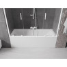 Mexen Velar Duo vaňová zástena, 2-krídla posuvná 180 x 150 cm, transparentná, biela - 896-180-000-02-20