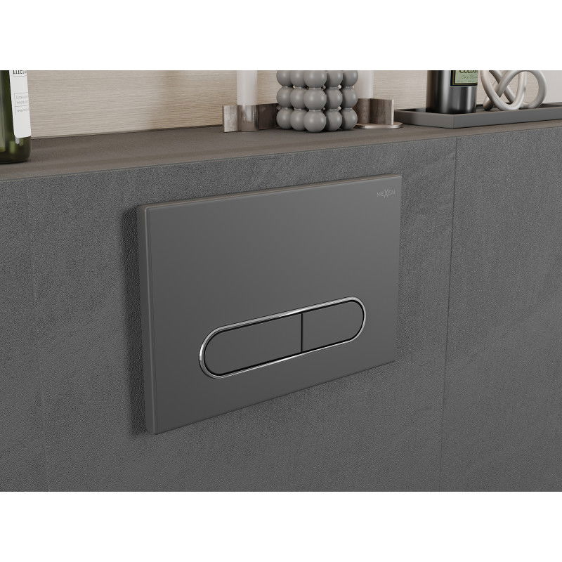Mexen Fenix 11 splachovacie tlačidlo, gun gray - 601166