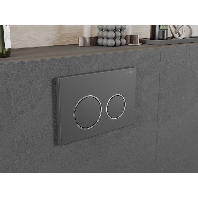 Mexen Fenix 07 XS splachovacie tlačidlo, gun gray - 600766