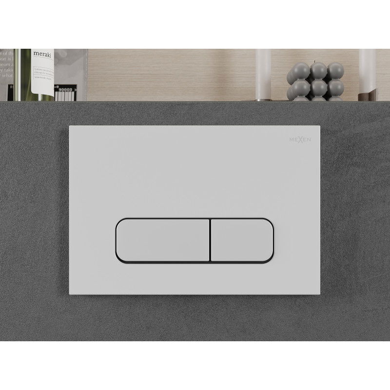 Mexen Fenix 02 splachovací tlačidlo, biela matná - 600220