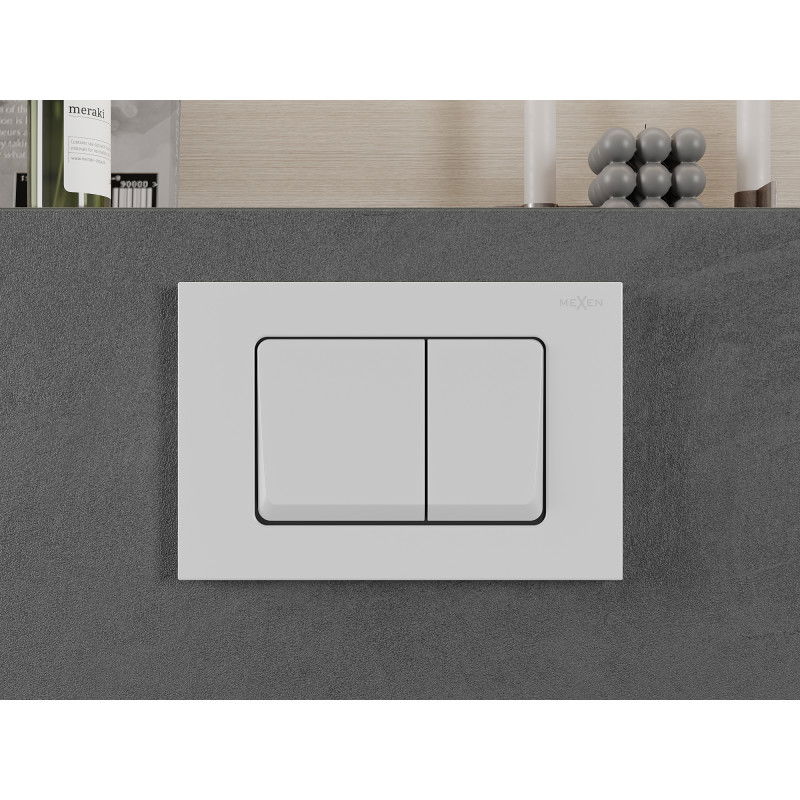 Mexen Fenix 10 XS splachovací tlačidlo, biely matný - 601020