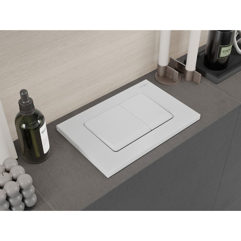 Mexen Fenix 10 XS splachovací tlačidlo, biely matný - 601020