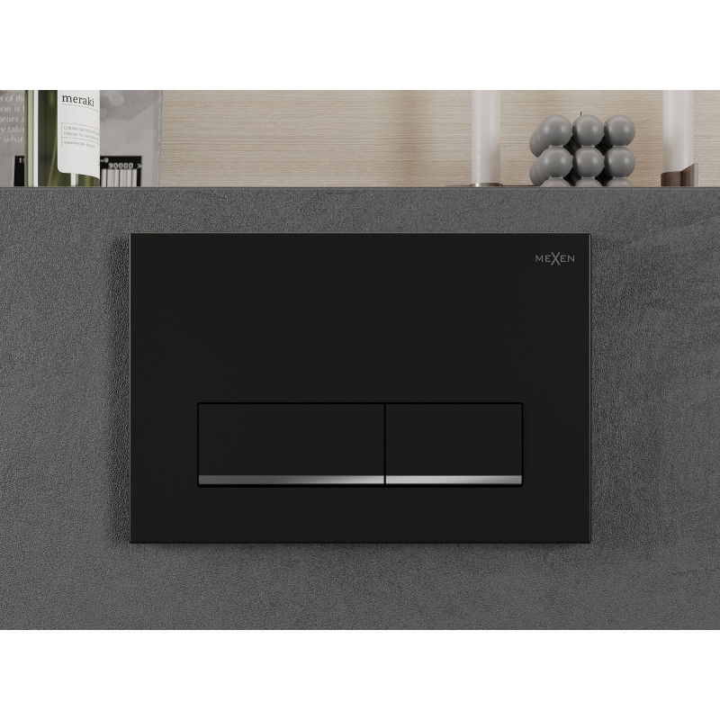 Mexen Fenix 12 splachovacie tlačidlo, čierny matný - 601203