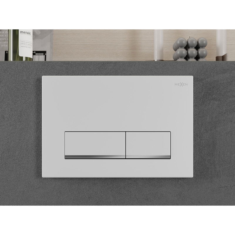 Mexen Fenix 12 splachovací tlačidlo, biela matná - 601220