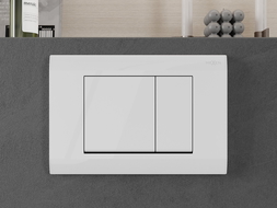 Mexen Fenix 01 splachovacie tlačidlo, biely lesklý - 600100