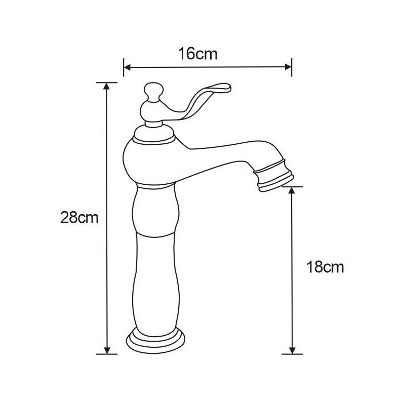 Mexen Vela vysoká umývadlová batéria, zlatá - 744510-50