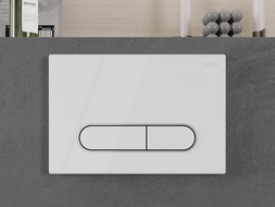 Mexen Fenix 11 splachovacie tlačidlo, biely lesklý - 601100