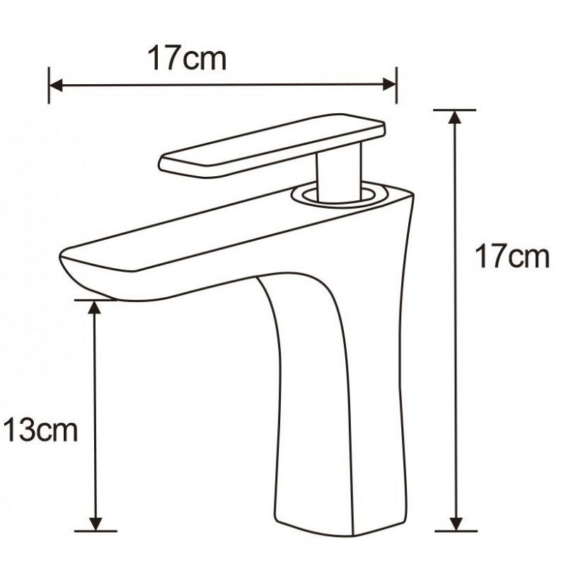 Mexen Indus batéria na umývadlo, zlatá - 744600-50